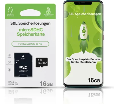 Produktbild von microSD Speicherkarte S&L für Huawei Mate 20 Pro - Speicherkapazität: 16 GB