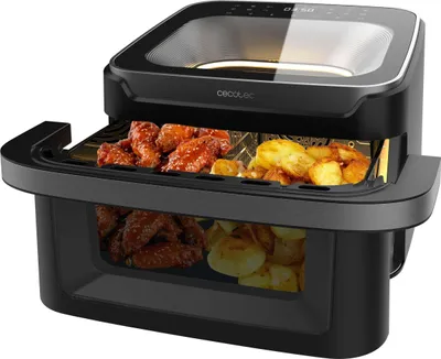 Heißluftfritteuse 10 l, 2200 W, Doppelfenster, XXL, 12 Programme