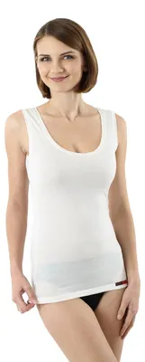 Produktbild von Damen Top Tiefer Rundausschnitt Wollweiß Performance Merino: XL