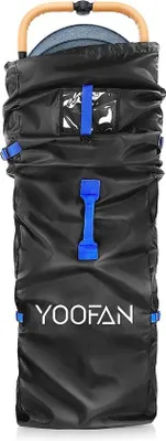 Immagine prodotto di Borsa da viaggio per passeggino, borsa per passeggino, nera, leggera, da viaggio
