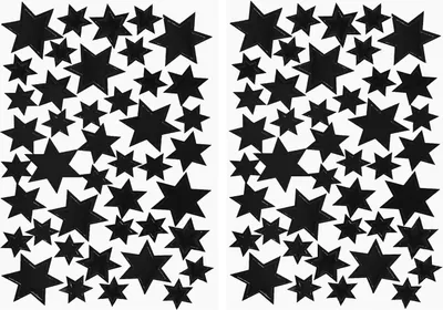 Produktbild von Oblique Unique 86 Sterne Sticker Stern Aufkleber für Weihnachten Weihnachtsdeko Geschenkdeko Basteln Glänzend - schwarz