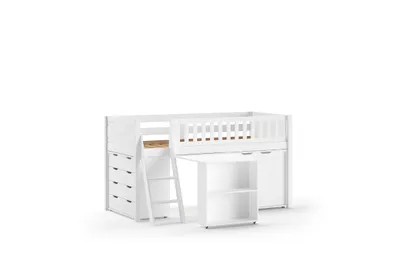 Produktbild von VIPACK - SCOTT Spielbett, LF 90 x 200 cm, mit Schreibtisch, Schubladenkommode und Kommode 2-trg.