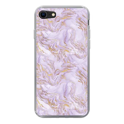 Produktbild von MuchoWow® Handyhülle Schutzhülle Hülle für iPhone 8 Abstrakt - Marmor - Gold - Muster Silikon Softcase Handy Hülle - Schutzhaube