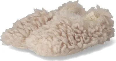 Image de Espadrij Pantoufles/ballerines femme Fluffy Beige Textile Taille : 39