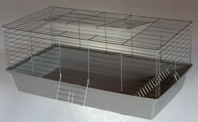 Produktbild von 1m Hasenkäfig Meerschweinkäfig grau