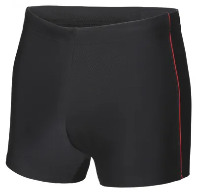 Produktbild von Ladeheid Herren Badehose Badeshorts Beachshorts Schwimmhose LA40-168 (173-Schwarz/Rot, M)