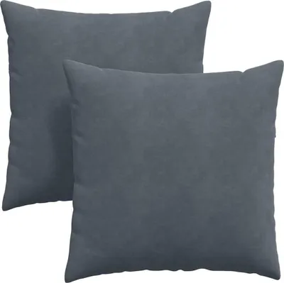 Obrázok produktu pre vidaXL Vankúš na pohovku 2 kusy tmavo šedý 60 x 60 cm manšestrová látka
