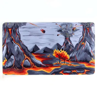 Produktbild von cardcosmos - Premium Artwork Playmat / Spielmatte / Mousepad - Fiery Mountains