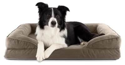 Imagen del producto de Cama para perros Lumaland, modelo Indoor Cord, dimensiones 90x65x9 cm