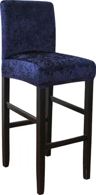 Produktbild von 1 Stück Bar Stuhlhussen Barhocker Stretch Stuhlhusse Abdeckungen Schonbezug Sitzbezug Hussen Abnehmbar Waschbar Stuhlbezug für Barhocker Stuhl（Navy blau）