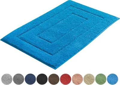 Productafbeelding van Unyqoos® Badmat 50x80 cm – antislip en waterabsorberend, zachte polyester douchemat in lichtblauw