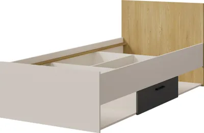 Zdjęcie produktu dla Łóżko młodzieżowe z szufladami Billz 90x200 Kaszmir/Dąb Cremona