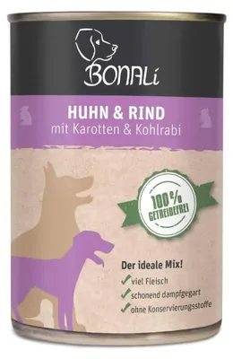 Produktbild von Bonali Nassfutter Huhn & Rind 400g