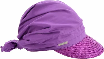 Seeberger Damen Strohcap mit Strohbortenschild  in rosa