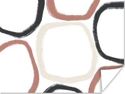 Produktbild von MuchoWow® Poster Minimalismus - Geometrische Formen - Pastell - Muster 120x90 cm - Wandbild