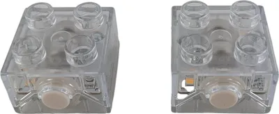 Immagine prodotto di LEGO® DUPLO® 2x2 luce lampeggiante - 2 pezzi | Mattoncino luminoso con funzione di luce e suono, accessorio per polizia e vigili del fuoco 2 pezzi