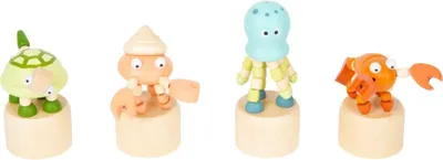 Produktbild von SMALL FOOT Holzquetschfiguren mit Meerestieren, 1 Stü ck ( Mischung)