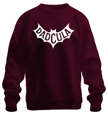 Obrázek produktu pro DADCULA Vatertag Papa Lustig Halloween Vampir Fledermaus Humor Uni mikina, vínová, S