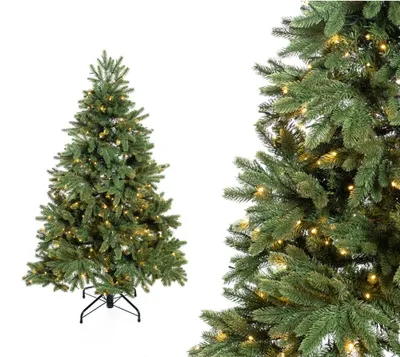 Obrázek produktu pro Evergreen Umělý vánoční stromek Roswell Pine Incl. LED diody Zelený 150 cm