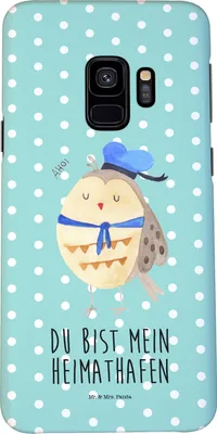 Produktbild von Mr. & Mrs. Panda Samsung Galaxy S9 Handyhülle Eule Matrose - Türkis Pastell - Geschenk, Owl, Handy Case, Hochzeitstag, Cover, Verliebt, Schutzhülle, Hülle