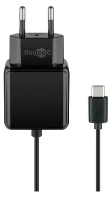 Obrázek produktu pro Goobay USB-C™ napájecí zdroj 3.0A - univerzální nabíječka pro mnoho malých zařízení s USB-CTM připojením.