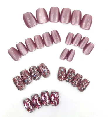 Produktbild von INF Violette Katzenaugen-Aufklebenägel mit Strassakzenten