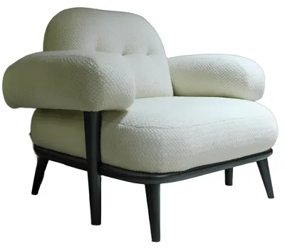 Obrázok produktu pre Kreslo Biela Moderný dizajn Minimalistický štýl Lounge kreslo