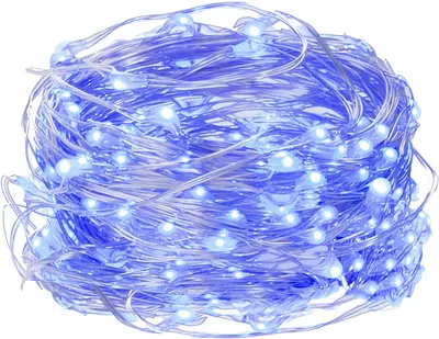 Produktbild von SPRINGOS Lichterkette 10 LEDs, Blau, Batterie, Draht, Stimmungslicht, Innen, LED-Leuchten, Lichtdekoration