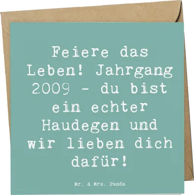 Produktbild von Mr. & Mrs. Panda Glückwunschkarte Spruch 2009 Geburtstag - Meeresbrise - Geschenk, anlasskarte, Jahrestag, doppelkarte, Alter, faltkarte, Erinnerungen, Feiere das Leben