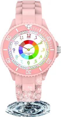 Immagine prodotto di Orologio per bambini, ragazzi, ragazze, orologio da polso analogico per l'apprendimento del tempo Impermeabile, orologio da polso analogico con esercizi di apprendimento del tempo, movimento al quarzo giapponese di facile lettura