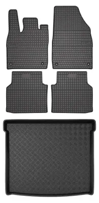 Obrázek produktu pro Gumové autokoberce SolidPRO + vana kufru pro: Volkswagen ID.4 2020- nastavitelná podlaha nahoře 5 ks