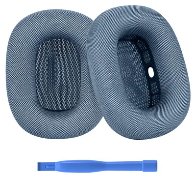 Produktbild von Ersatz Ohrpolster für AirPods Max Kopfhörer Memory Schaum/Mesh Gewebe Blau