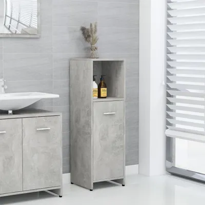 Produktbild von "2026 Promotion" Badschrank - Badregal - Betongrau 30x30x95 cm - Holzwerkstoff - Badezimmer CC26972