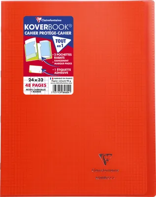 Produktbild von Clairefontaine 10x Koverbook, Heft 24x32cm, 24 Blatt 90g, kariert Rot 984604C