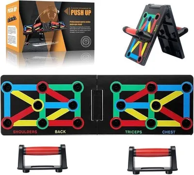 Produktbild von 12-in-1 Push Up Board - Multifunctionelles Krafttraining-Set für Schulter, Brust, Rücken und Trizeps-Training