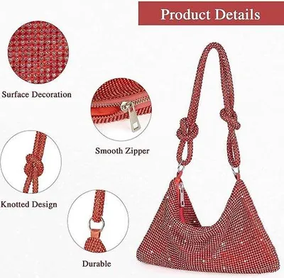 Produktbild von Kleine Clutch Handtas mit Pailletten für Damen