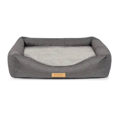Produktbild von Hundebett Orthopädisches Waschbar Hundesofa mit Bezug abnehmbar Hundekissen Hundekörbchen - Farbe Kord Grau - Hundematte Größe XXL - 100x82 cm