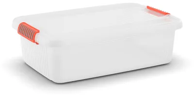 Obrázok produktu pre KIS K Latch Box, Odkladacia schránka, Oranžová, Priehľadná, Obdĺžnikový, Jednofarebné, Univerzálne, Priehľadná