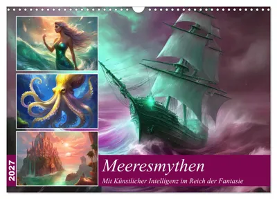 Produktbild von Meeresmythen (Wandkalender 2027 DIN A3 quer), CALVENDO Monatskalender