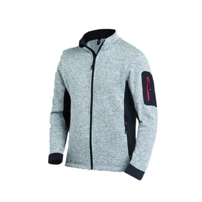 Produktbild von FHB Strick-Fleecejacke CHRISTOPH Größe XXL grau / schwarz - 79595-1120-2XL
