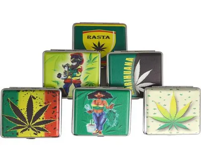 Produktbild von 2x Zigarettenetui Zigarettendose für 20 Zigaretten Etui Zigarettenbox  Rasta