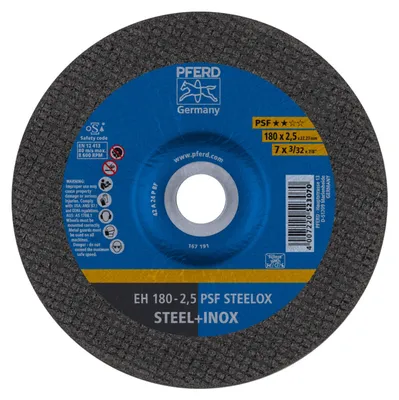 Produktbild von PFERD 61726326, Schneidedisk, Edelstahl, 18 cm, Jede Marke, Flache Mitte, 2,22 cm