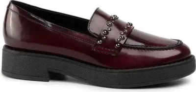 Image de Geox Adrya Chaussures mocassins en cuir pour femmes bordeaux 37