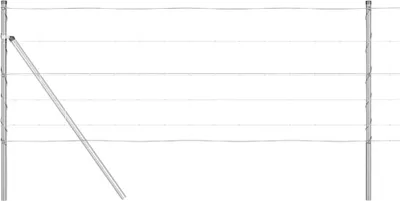 Immagine prodotto di vidaXL Palo di recinzione zincato 100 x 0,8 m in acciaio