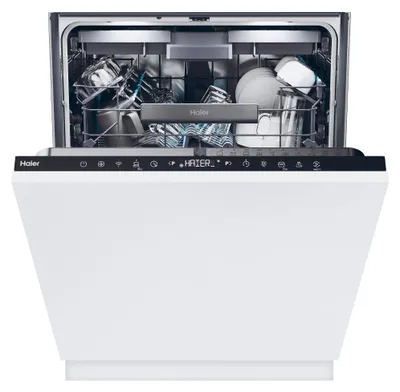 Zdjęcie produktu dla Haier Washlens Plus XI 6B0S3FSB, W pełni zintegrowany, Rozmiar standardowy (60 cm), Biały, Dotykowy, LED, wyższy
