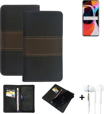 Produktbild von K-S-Trade Handyhülle + Kopfhörer kompatibel mit Xiaomi Mi 10 Pro Schutzhülle Walletcase Bookstyle Tasche Schutz Case Hülle Wallet Cover Kunstleder