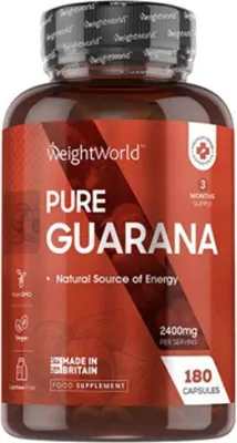 Immagine prodotto di Integratore alimentare WeightWorld Pure Guarana 4800 mg, 180 capsule