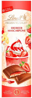 Produktbild von Lindt Frozen Yoghurt Erdbeer Mascarpone Vollmilch Tafel 100g