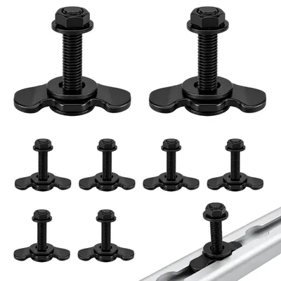 Produktbild von Schraubfitting Airlineschiene, 8 Stück M8x40 Airlineschiene Fitting, Airline Fitting Endbeschlag Zurrschiene Zubehör 500daN für Airlineschienen