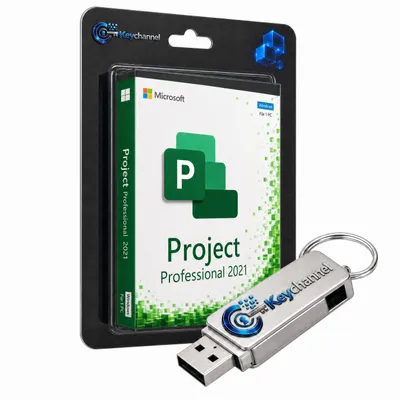 Produktbild von Microsoft Project 2021 Professional - Inkl. Installations-USB-Stick und Lizenz